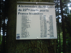 Tombe des 19 soldats français à Schlingoutte n°5