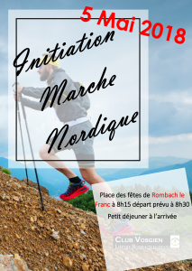 Affiche initiation marche nordique 5 mai 2018