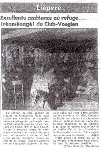 Inauguration salle novembre 1969