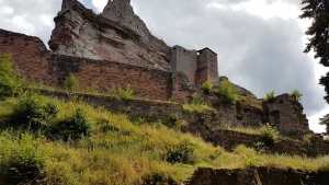 Randonnée Club Vosgien Lièpvre Rombach le franc en Vosges du nord Palatinat, château Fleckenstein, du château du Loewenstein, sentier des roches 15 juillet 2020