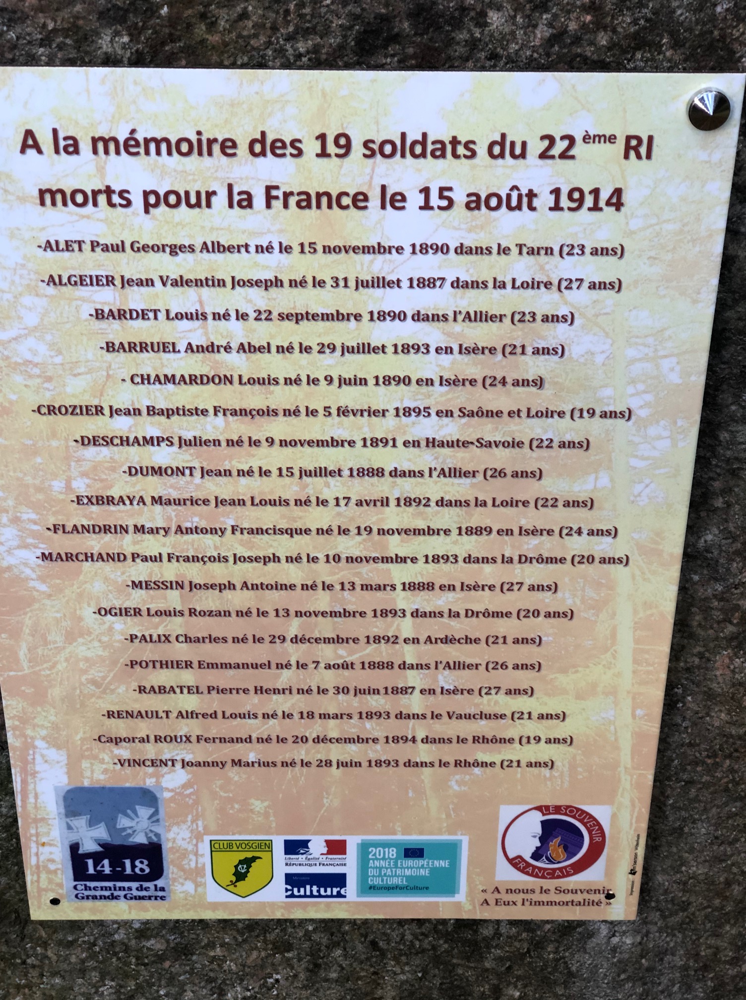 Cérémonie commémorative Tombe des 19 soldats français au Col de Schlingoutte-14