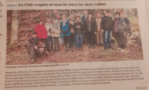 Randonnée visite à la » grand-mère du Chalmont « , dimanche 25 février 2024