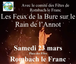 Samedi 23 mars 2024 Randonnée Sacré Cœur la Bûre, départ place des fêtes de Rombach-le-franc.