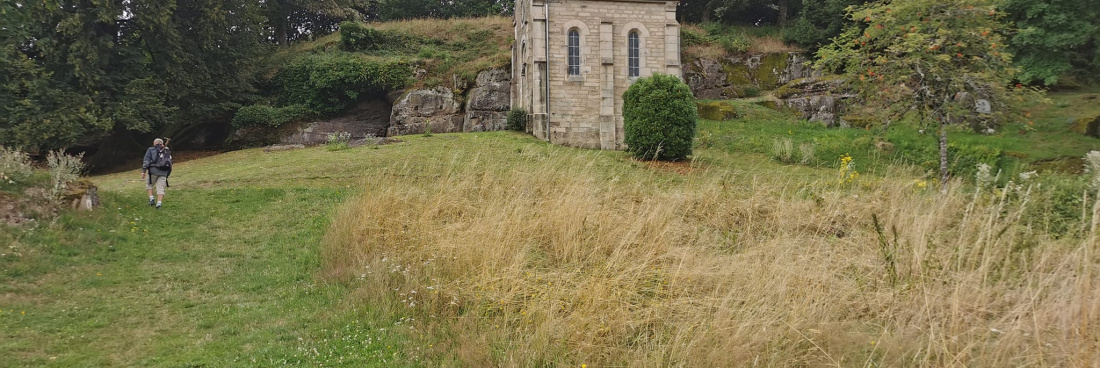Retour de la randonnée sur le sentier des moines irlandais (St Colomban) Raddon le chat pendu Annegray, mille étang (70), le 26 juillet 2023