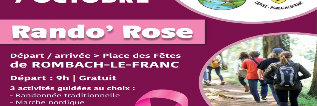 RANDO’ ROSE, samedi 7 octobre 2023