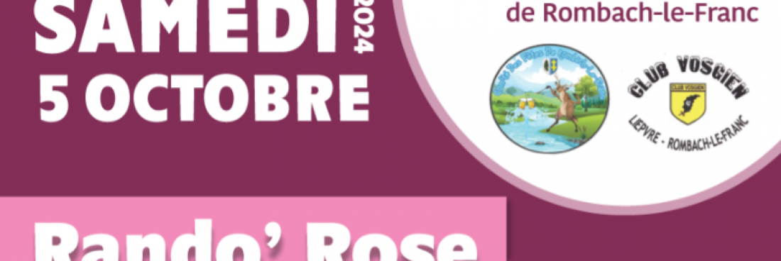 RANDO’ ROSE, samedi 5 octobre 2024