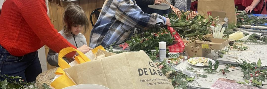 Retour sur l&rsquo;atelier confection couronnes de l’Avent au Couarail du 30 novembre 2024